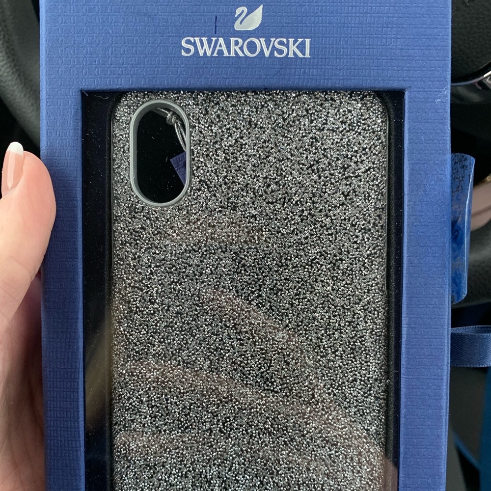 Swarovski silver glitter phone case iPhone XS NWT